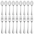 16 Piece Forks and Spoons Silverware Set, Food Grade Stainless Steel Cutlery Set